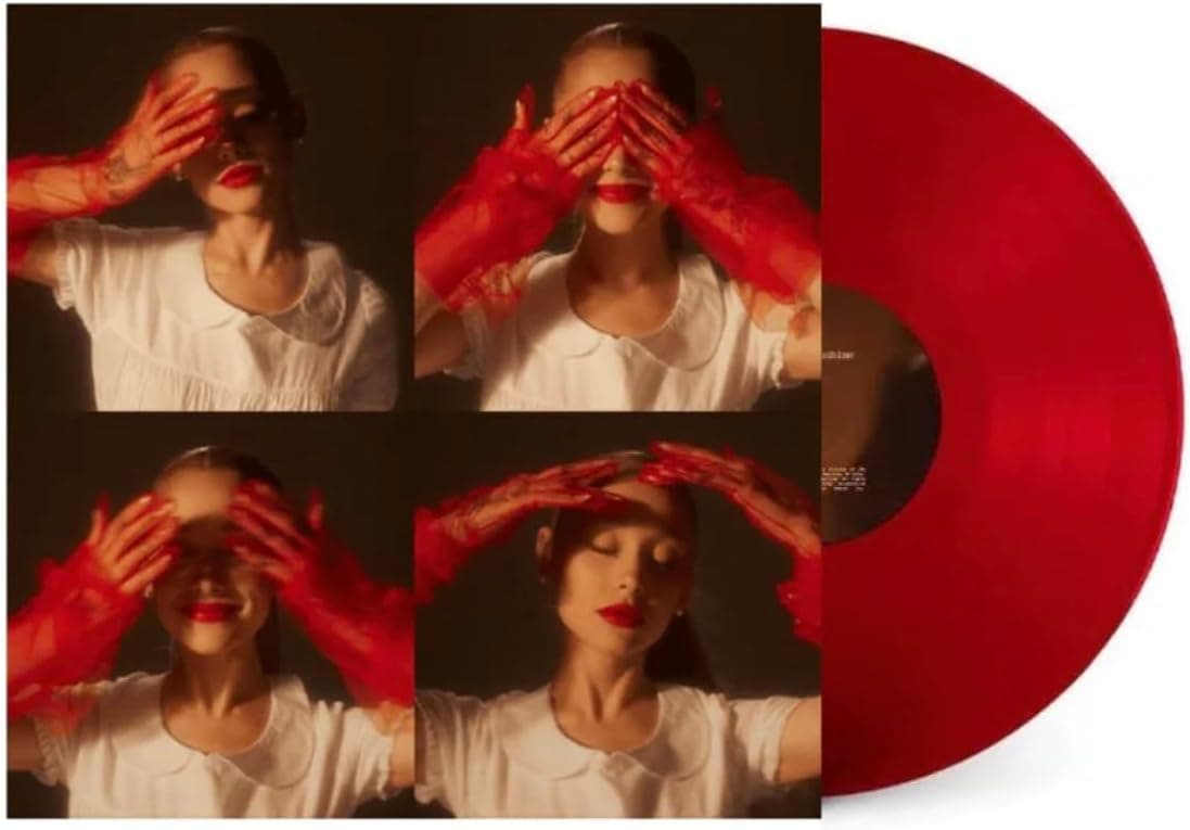 Capa de Ariana Grande eternal sunshine vinyl Ruby Red Edition with exclusive cover art
